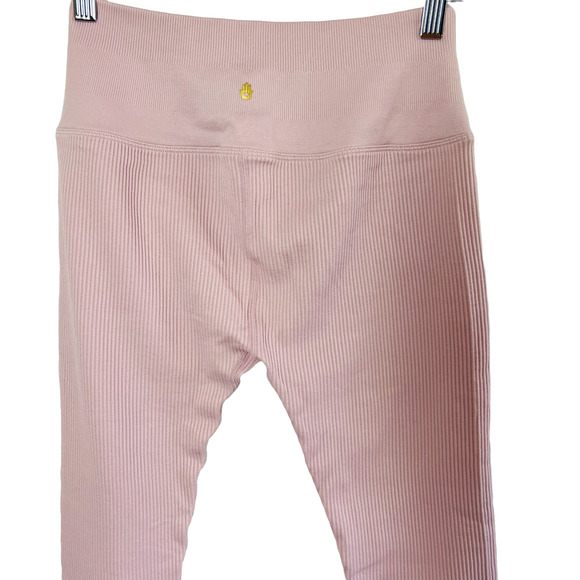 Spiritual Gangster Size M/L Metta Ribbed High Waist Seamless Leggings Pink Rose - Picture 6 of 10